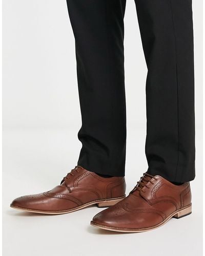 French Connection Leather Formal Brogue - Black