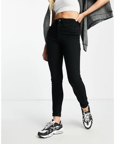 Noisy May Premium Callie - Skinny Jeans Met Hoge Taille - Zwart