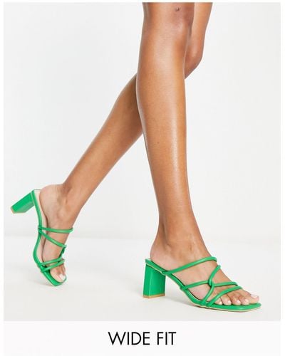 Raid Wide Fit Quintessa - scarpe con tacco medio verdi a fascette - Verde