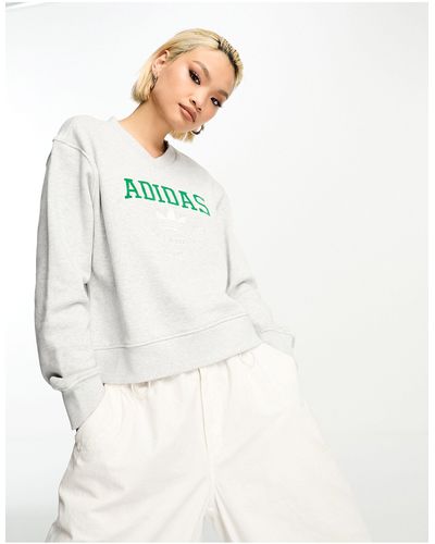 adidas Originals Varsity Sweatshirt Met Print - Wit
