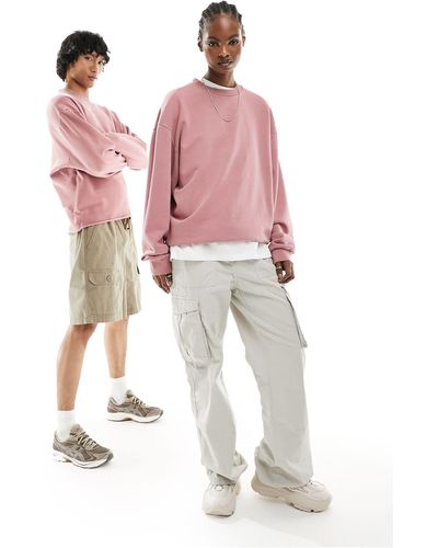 ASOS Unisex Oversized Sweatshirt - Pink