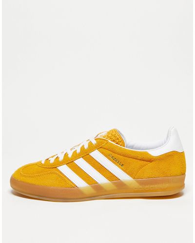 adidas Originals Gazelle indoor - baskets avec semelle en caoutchouc - jaune moutarde - white