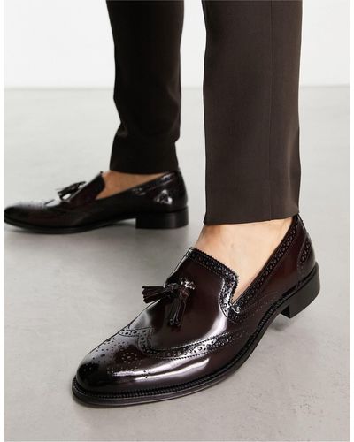 ASOS Loafers With Brogue Detail - Black