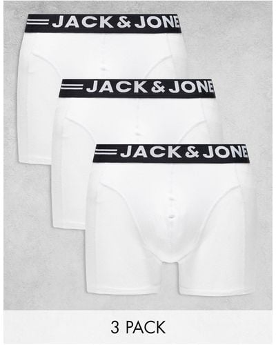 Jack & Jones Confezione da 3 boxer aderenti bianchi - Bianco