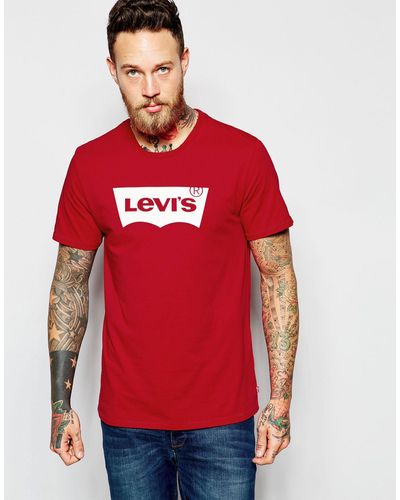 Levi's T-shirt avec logo en forme - Rouge