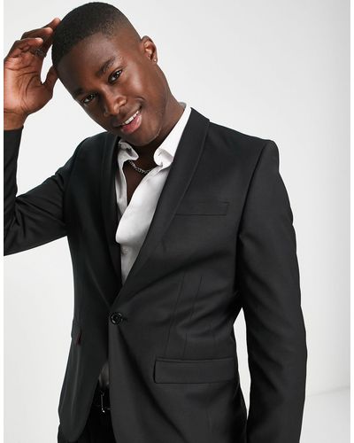 Twisted Tailor Ellroy - giacca da abito skinny nera - Nero