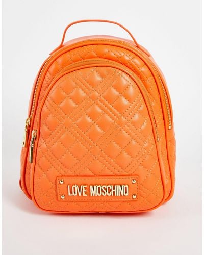 Love Moschino – gesteppter rucksack - Orange