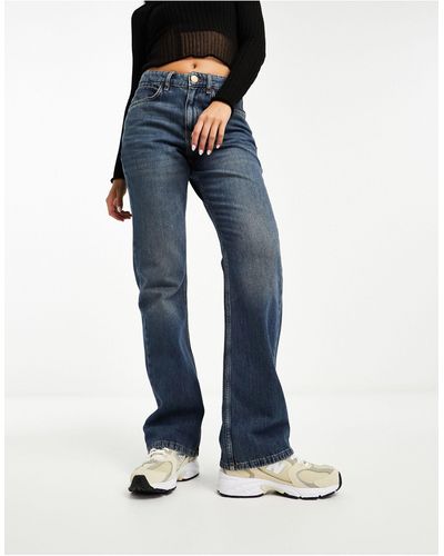 River Island – schmal geschnittene bootcut-jeans - Blau