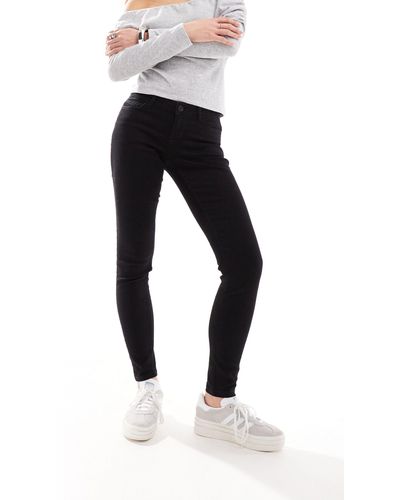 Noisy May Allie - jean skinny à taille basse - noir délavé