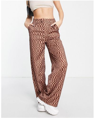 Missguided Wide Leg Trousers - Brown