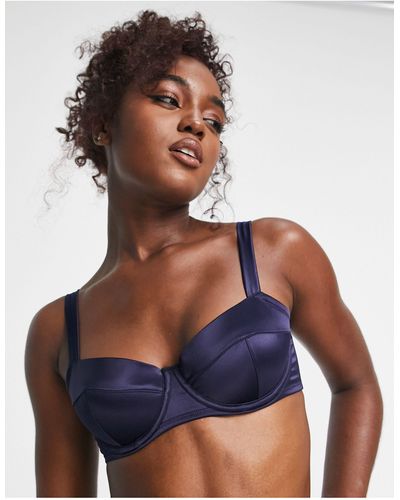 DKNY Intimates Satin Statement Bra - Blue