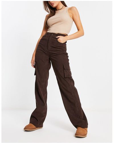 Daisy Street Relaxed Cargo Trousers - Black