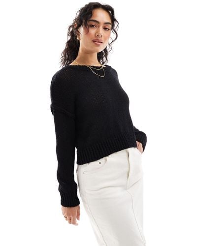Cotton On Boucle Pullover - Black