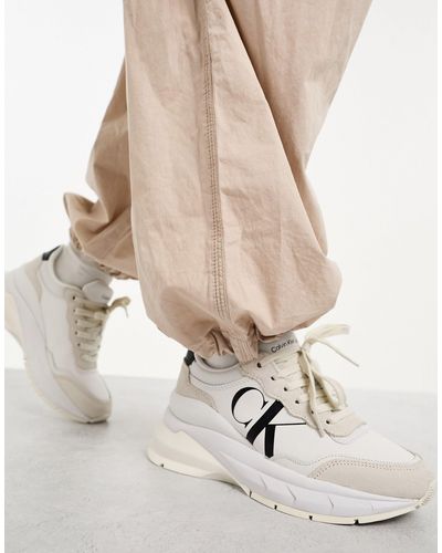 Jeans Sneakers Vulcanizzate Donna Vulc Flatform Laceup Low Lth Zeppa di Calvin  Klein in Nero | Lyst