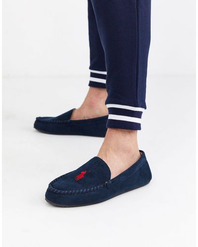 Ralph Lauren Desi - Pantofole a mocassino blu navy