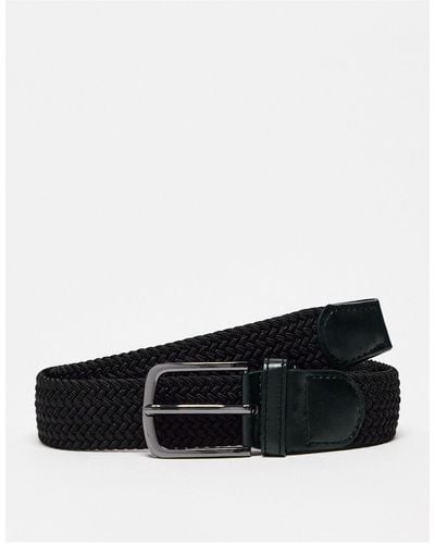 French Connection Woven Belt - White