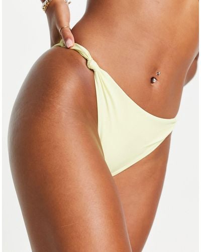 NA-KD Knotted Bikini Bottom - Yellow