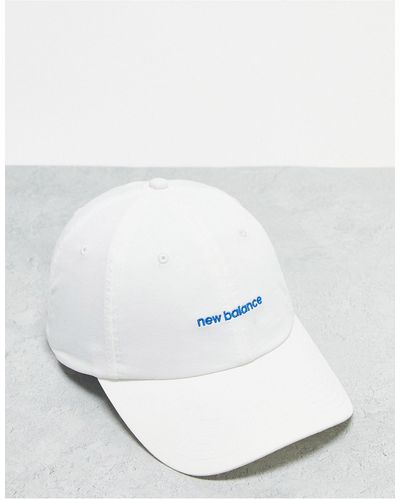 New Balance Cappello con visiera color ardesia con logo lineare - Bianco