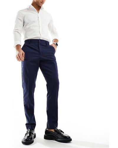 SELECTED Pantalon élégant coupe slim - Bleu