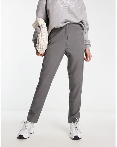 UNIQUE21 High Waisted Trousers Co-ord - Grey