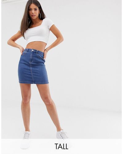 Missguided stretch hotsell denim skirt