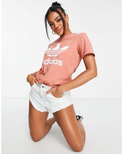 adidas Originals Large Trefoil T-shirt - Pink