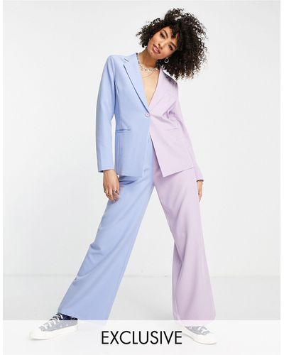 Reclaimed (vintage) Inspired - pantalon effet color block - Multicolore