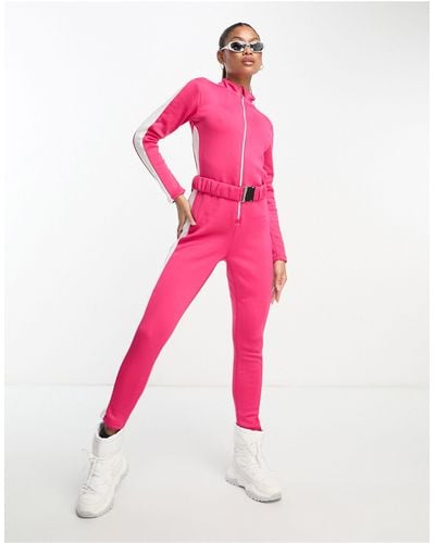 Threadbare Ski Belted Jumpsuit - Pink