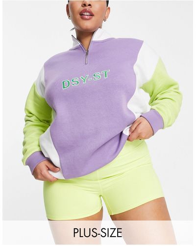 Daisy Street Plus - active - leggings corti color limone a coste - Giallo