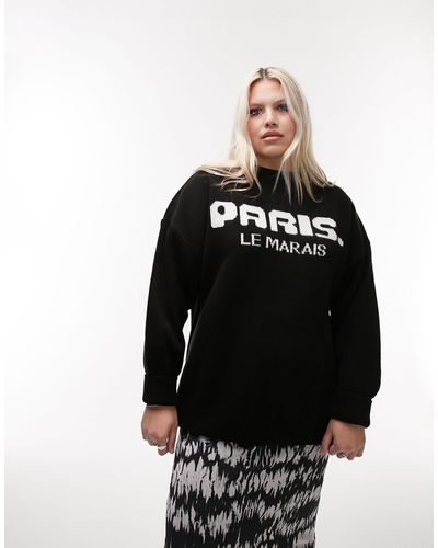 Sweat Topshop Femme Noir - Taille S - Mélange Coton - Manches Longues - Darling