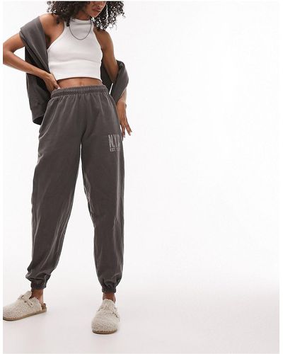 Grey joggers womens topshop cheap