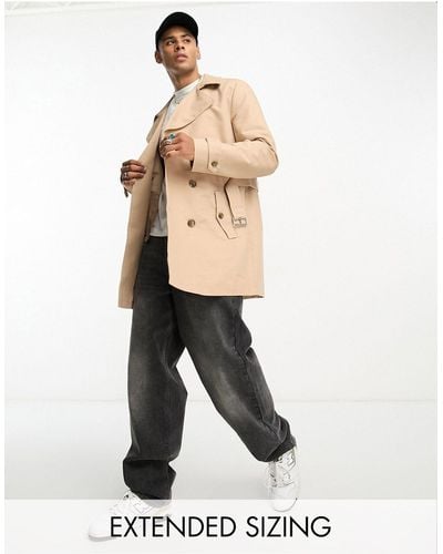 Mens beige trench coat on sale uk