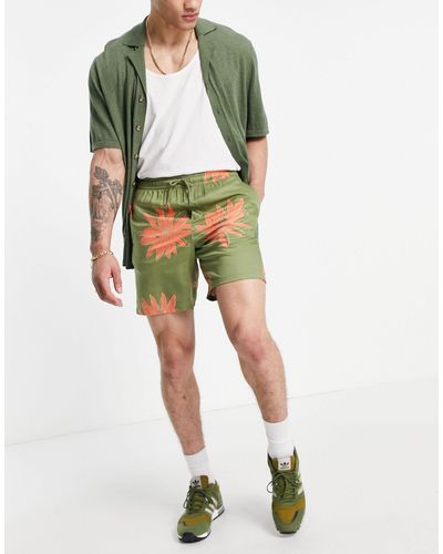 Only & Sons Pantalones cortos verdes con estampado