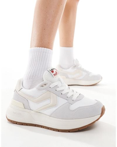 Levi's – charge – sneaker aus wildleder - Weiß