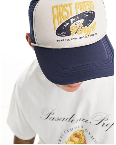 Abercrombie & Fitch Cappello con visiera sporco/blu navy