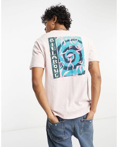 Billabong Camiseta rosa pálido spiral - Azul