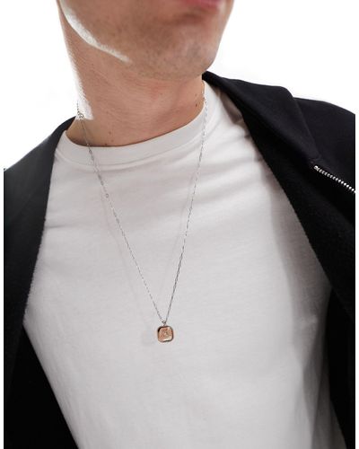 Icon Brand – farbene halskette aus edelstahl mit anhänger mit vintage-sternmotiv - Schwarz