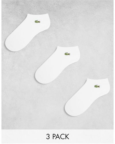 Lacoste Confezione da 3 calzini sportivi bianchi - Bianco