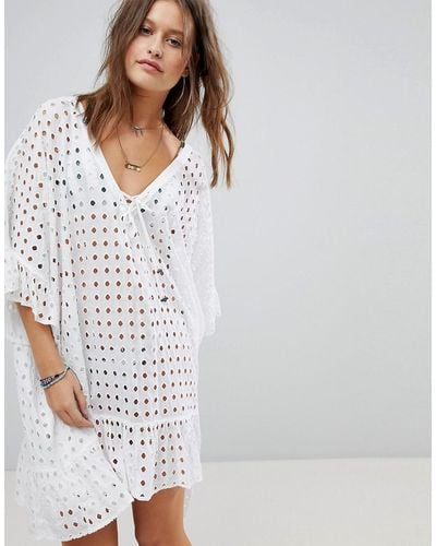 Tigerlily Beach Cover Up With Cut-outs - White