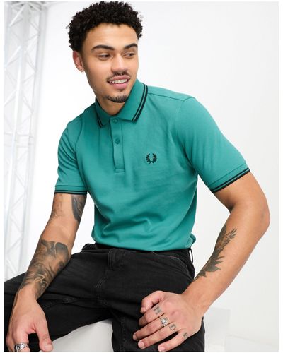 Fred Perry Twin Tipped Polo Shirt - Green