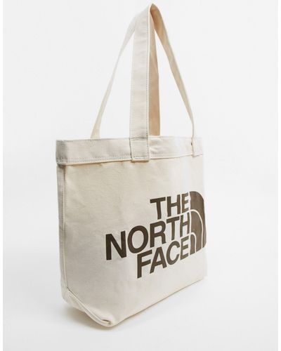 The North Face Maxi borsa color crema con logo - Bianco