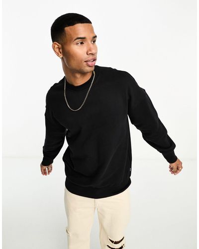 Only & Sons Heavyweight Crew Neck Sweat - Black