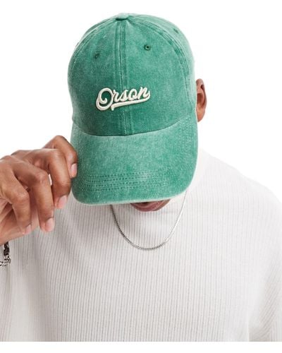 ASOS Soft Baseball Cap With Graphic - Green