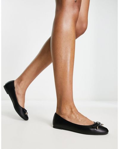 Schuh Bailarinas negras con lazo lindsey - Blanco