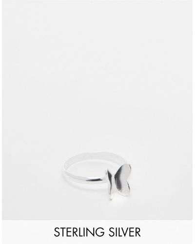 Kingsley Ryan Ring Met Vlindervorm Van Sterling - Wit