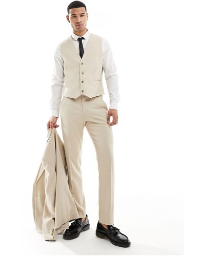 ASOS Wedding Slim Suit Waistcoat - White