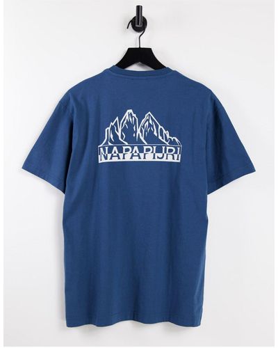 Napapijri Camiseta con estampado en la espalda saretine - Azul