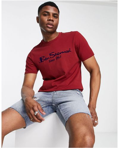 Ben Sherman T-shirt Met Logo - Rood