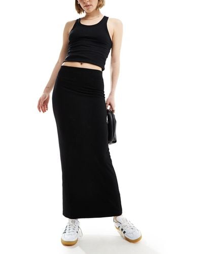 Miss Selfridge Low Rise Maxi Skirt - Black