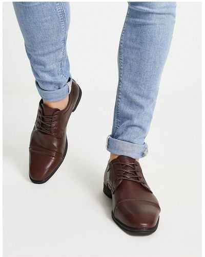 New Look Faux Leather Oxford Shoe - Blue